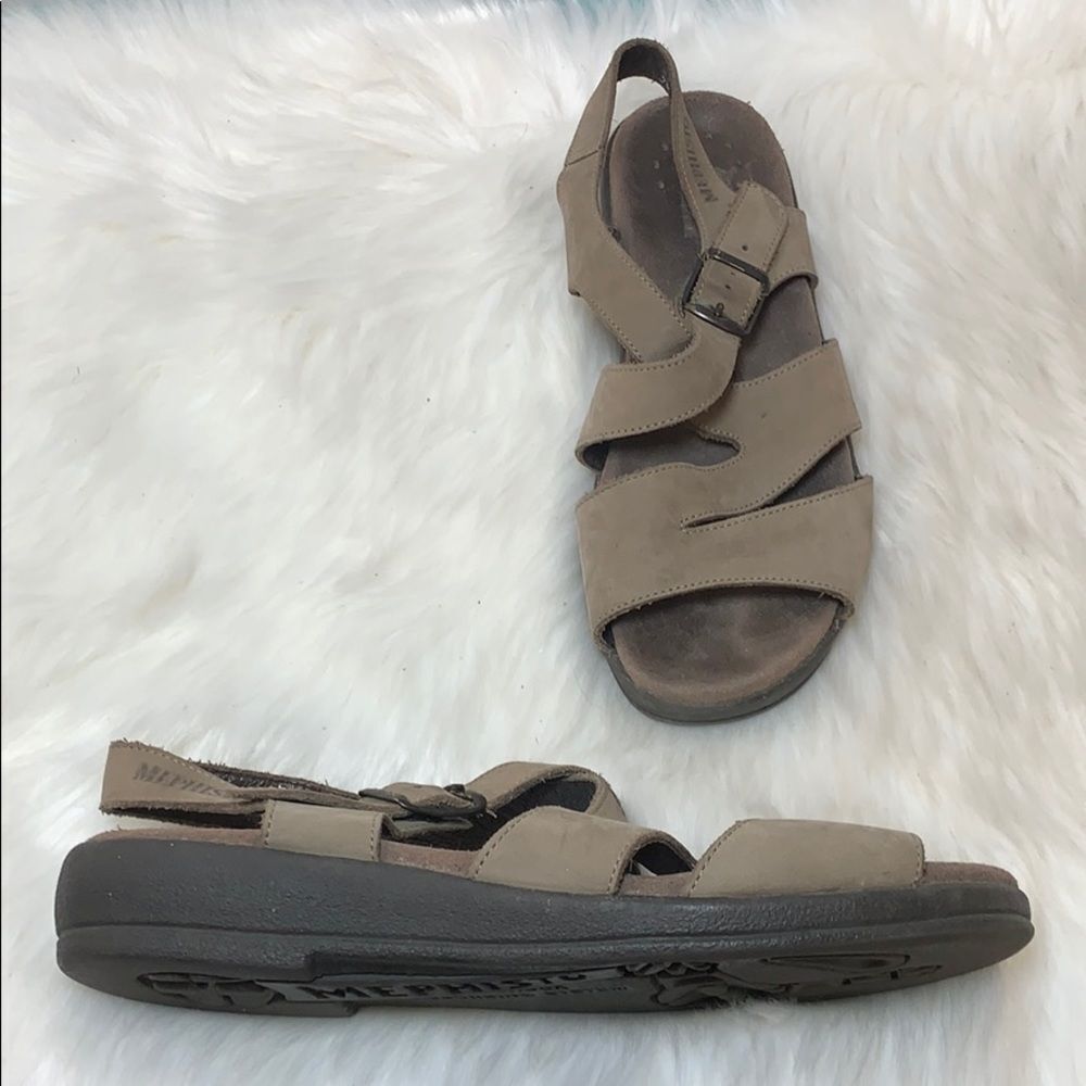 Mephisto Tan Suede Strappy Sandals Size 38/7.5